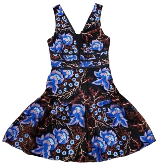 NORDSTROM NWT XS Harlyn black multi-color sleeveless dress - Picture 2 of 13